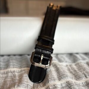 Black Leather Men's Rado watch band-slightly worn on top of band